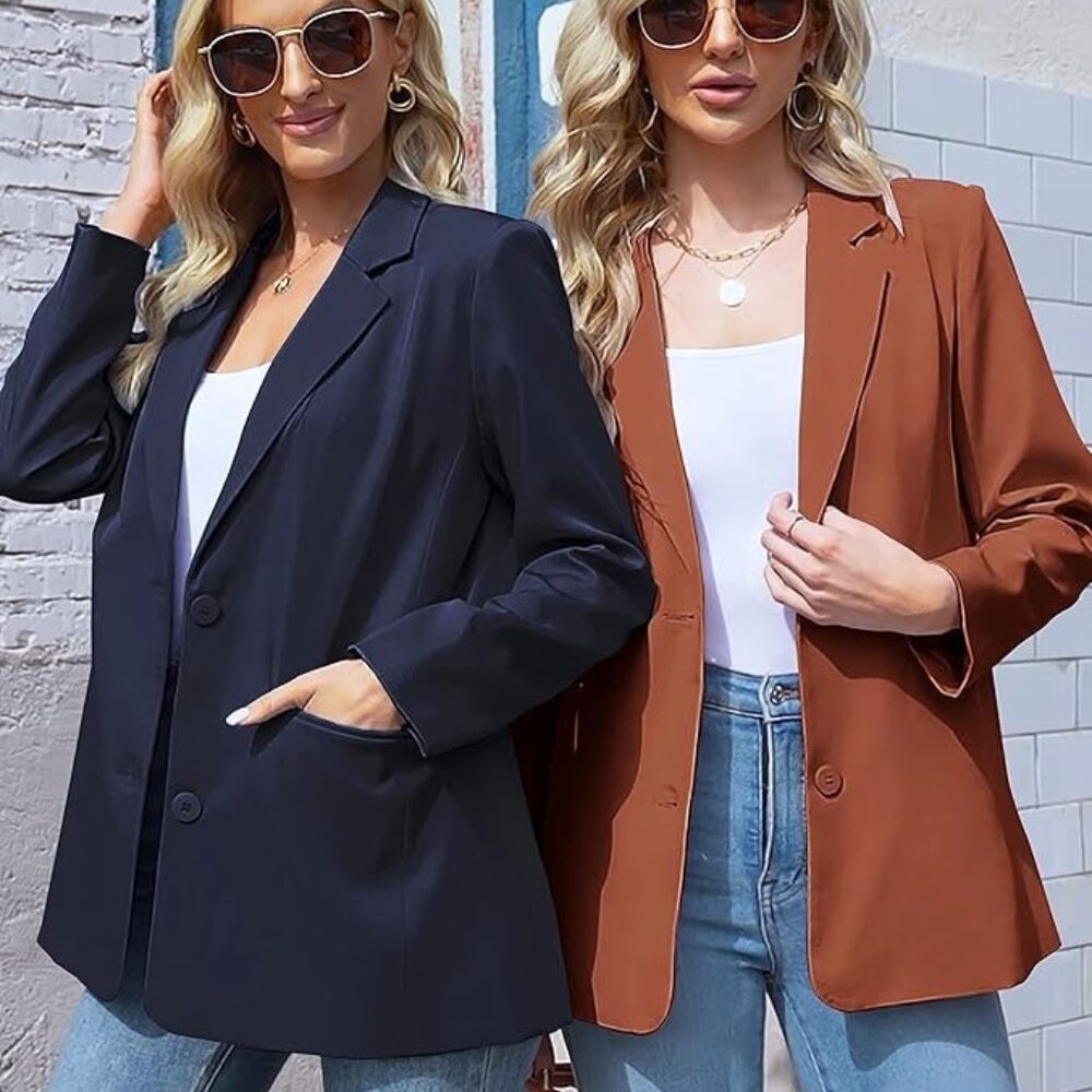 NWT Merokeety Navy Blue Blazer Size 2XL